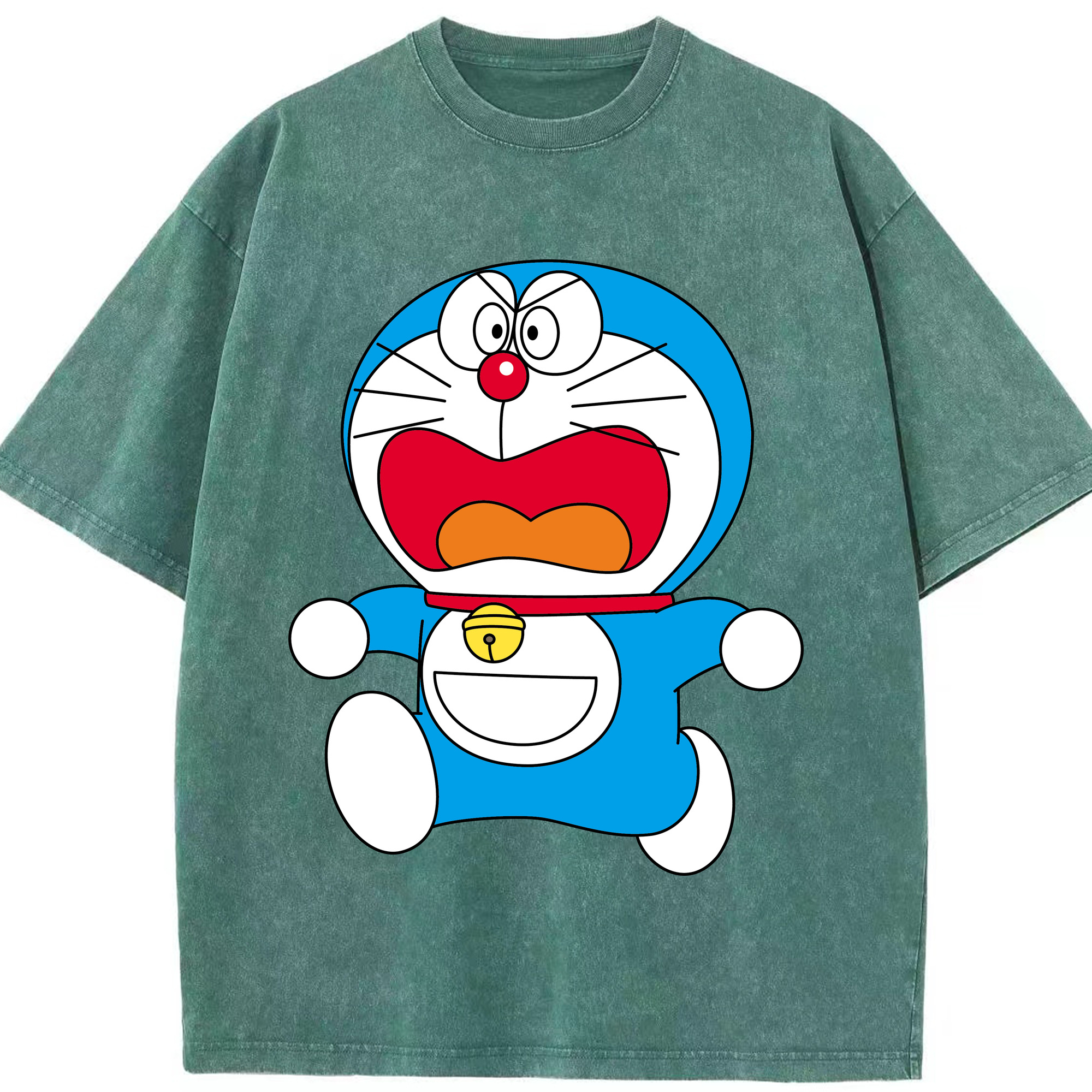 （画像用） ドラえもん Doraemon 綿100% ヴィンテージ風 半袖Tシャツ（フロントプリント）
